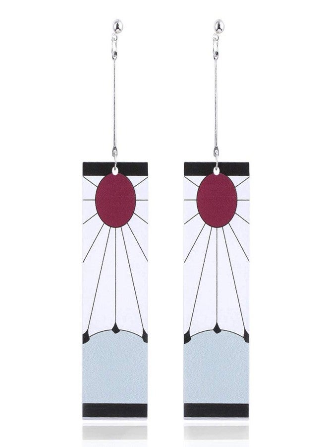 RAINDEWLL Tanjiro Earrings-Hanafuda Anime Earrings Cosplay Jewelry Gifts for Women Fans (white-pin) - Image 1